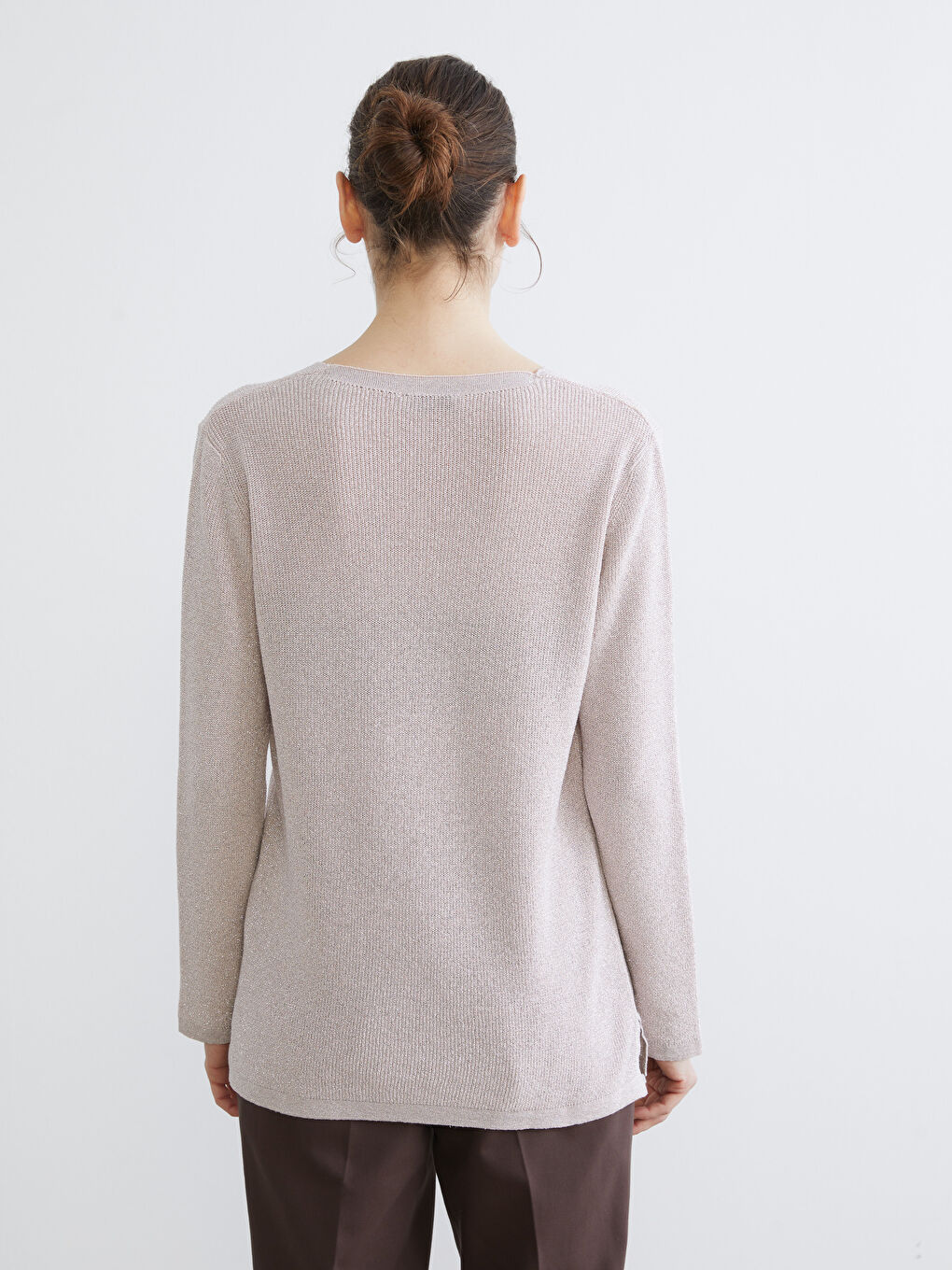 V Neck Women's Knitwear Sweater-3