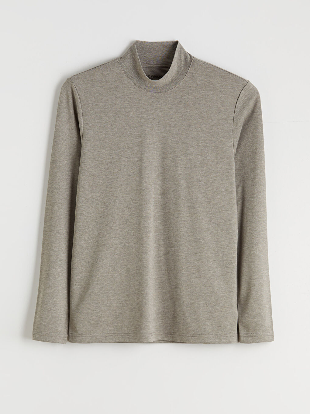 Gri Dik Yaka Erkek Sweatshirt-4