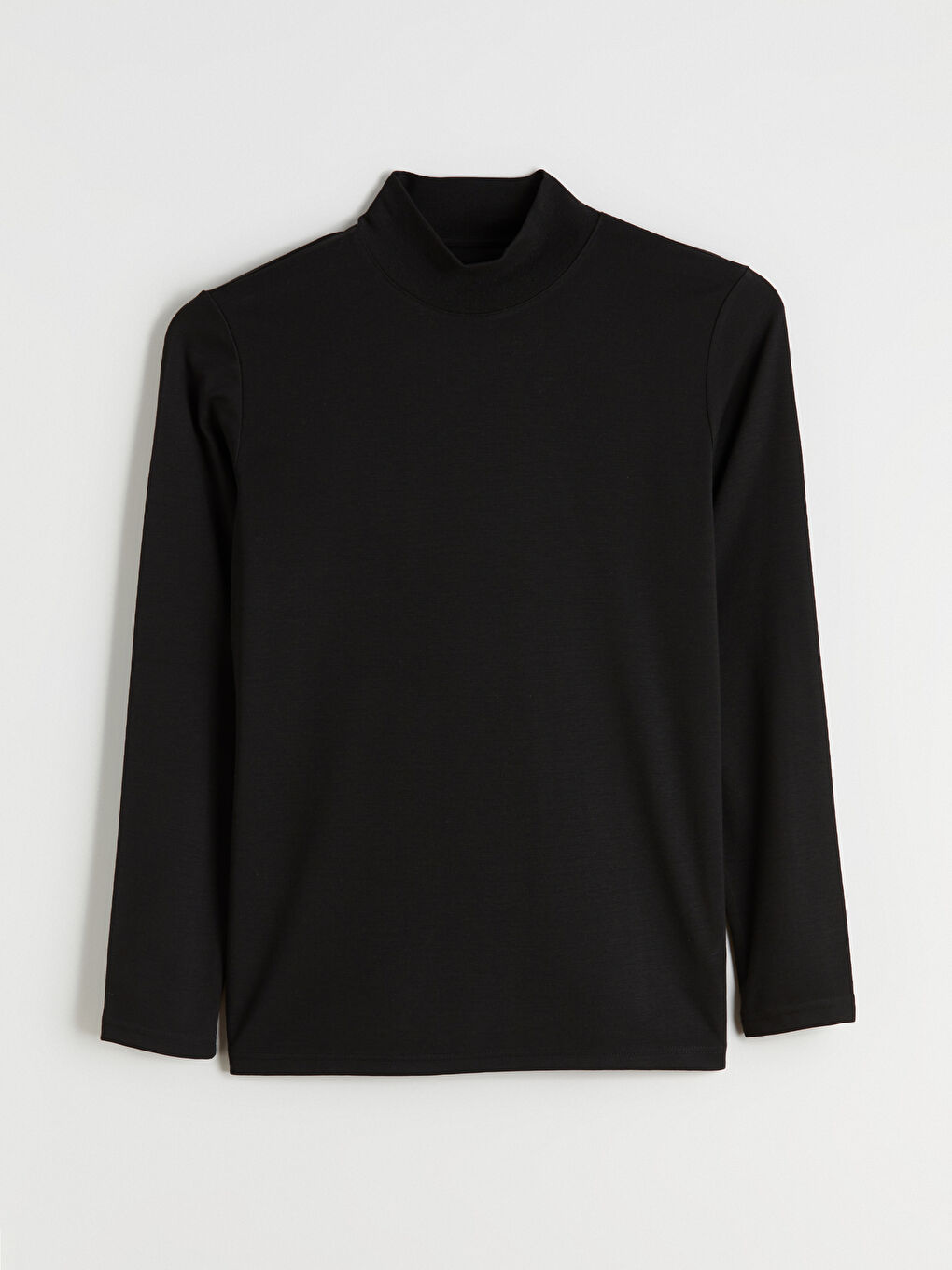 Siyah Dik Yaka Erkek Sweatshirt-4