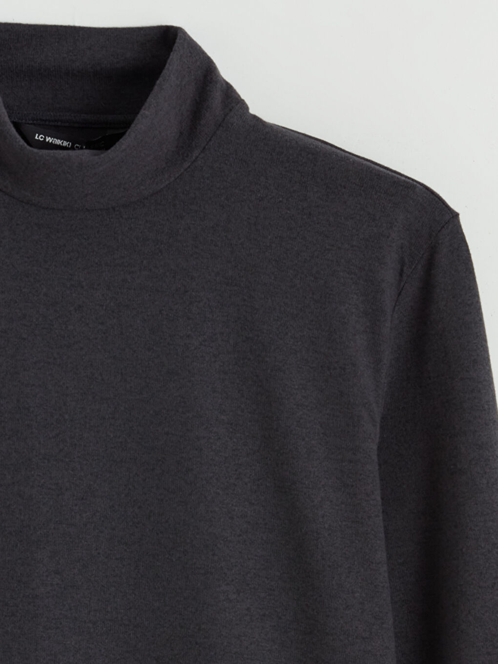 Antrasit Dik Yaka Erkek Sweatshirt-5