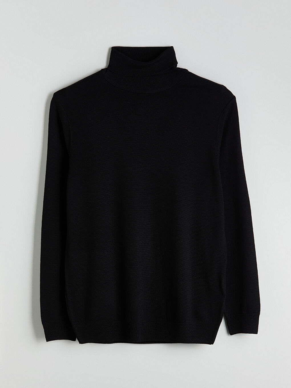 Siyah Balıkçı Yaka Erkek Triko Kazak-4