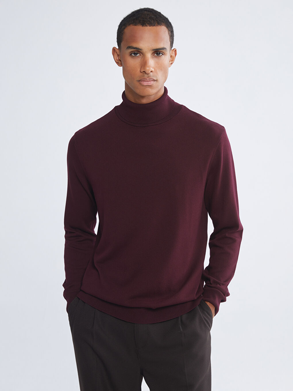 Fisherman's Collar Men's Knit Sweater