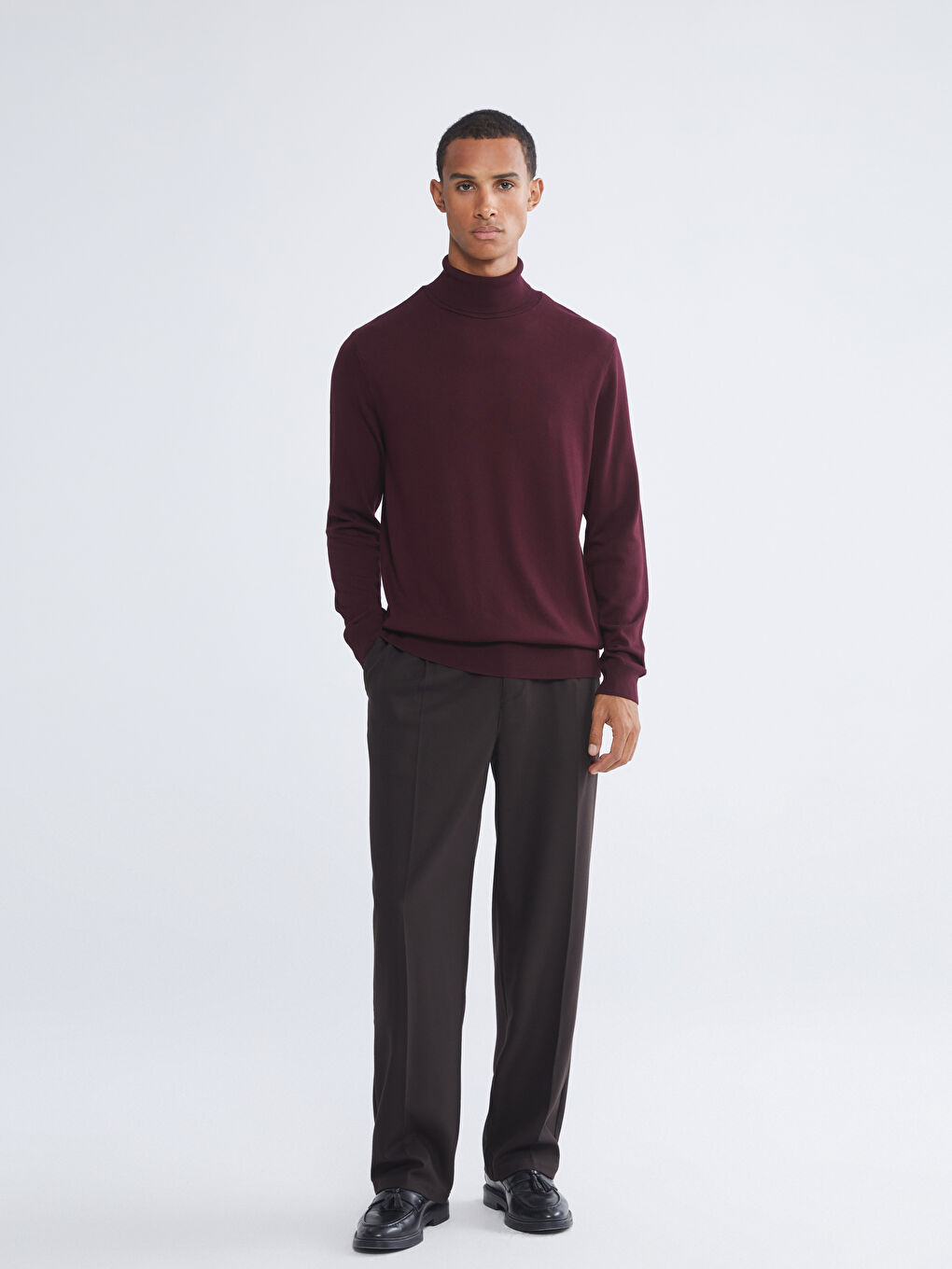 Fisherman's Collar Men's Knit Sweater-1