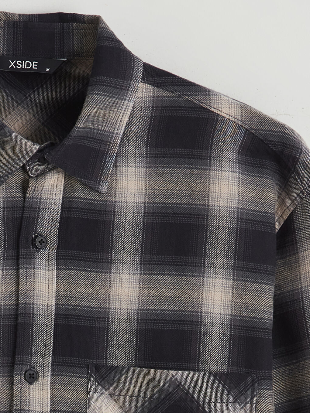 Kahverengi Rahat Kalıp Ekose Erkek Gömlek Ceket-5