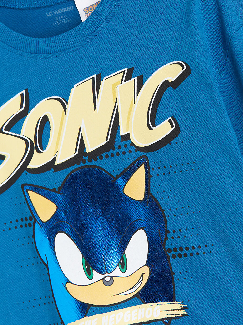 Mavi Sonic Baskılı Erkek Çocuk Tişört-1