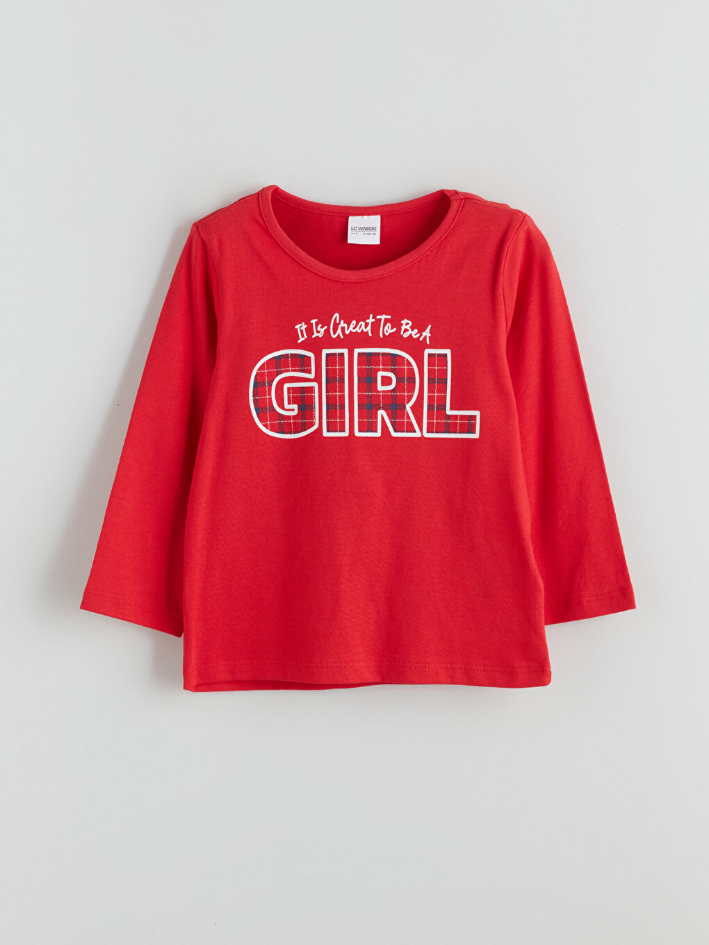 Crew Neck Printed Girls' Pyjama Set-1