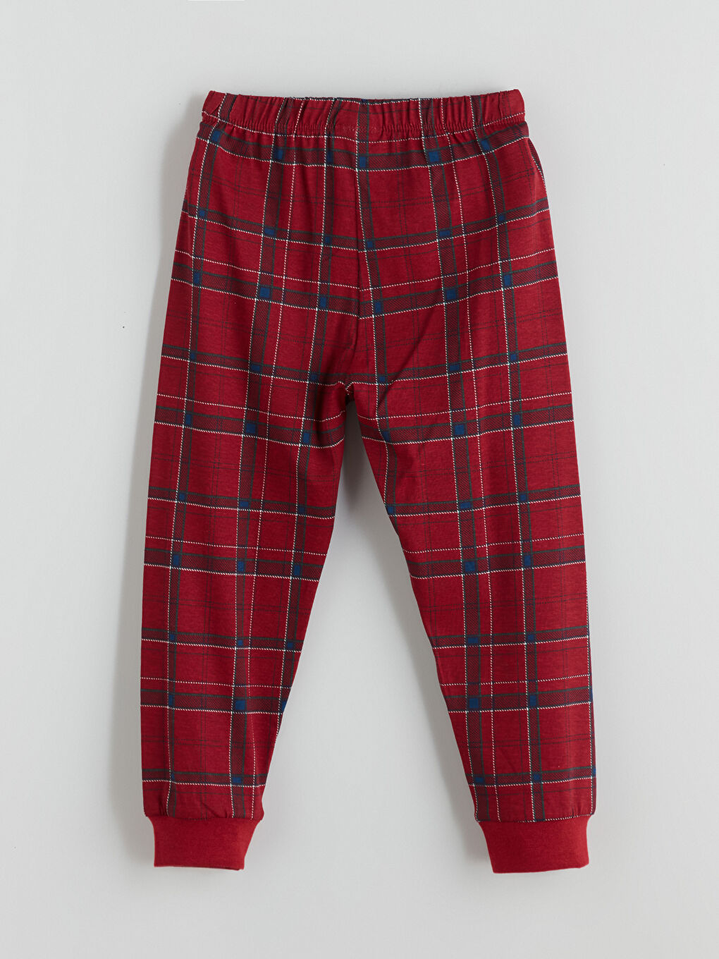 Kırmızı Beli Lastikli Kız Çocuk Pijama Alt-1