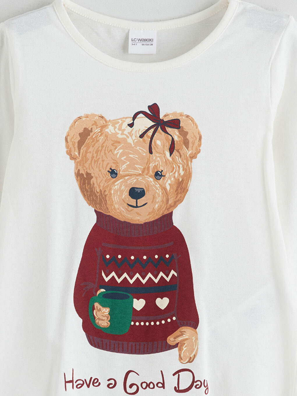 طقم بيجاما بيج فاتح / ايكرو فتاة-2