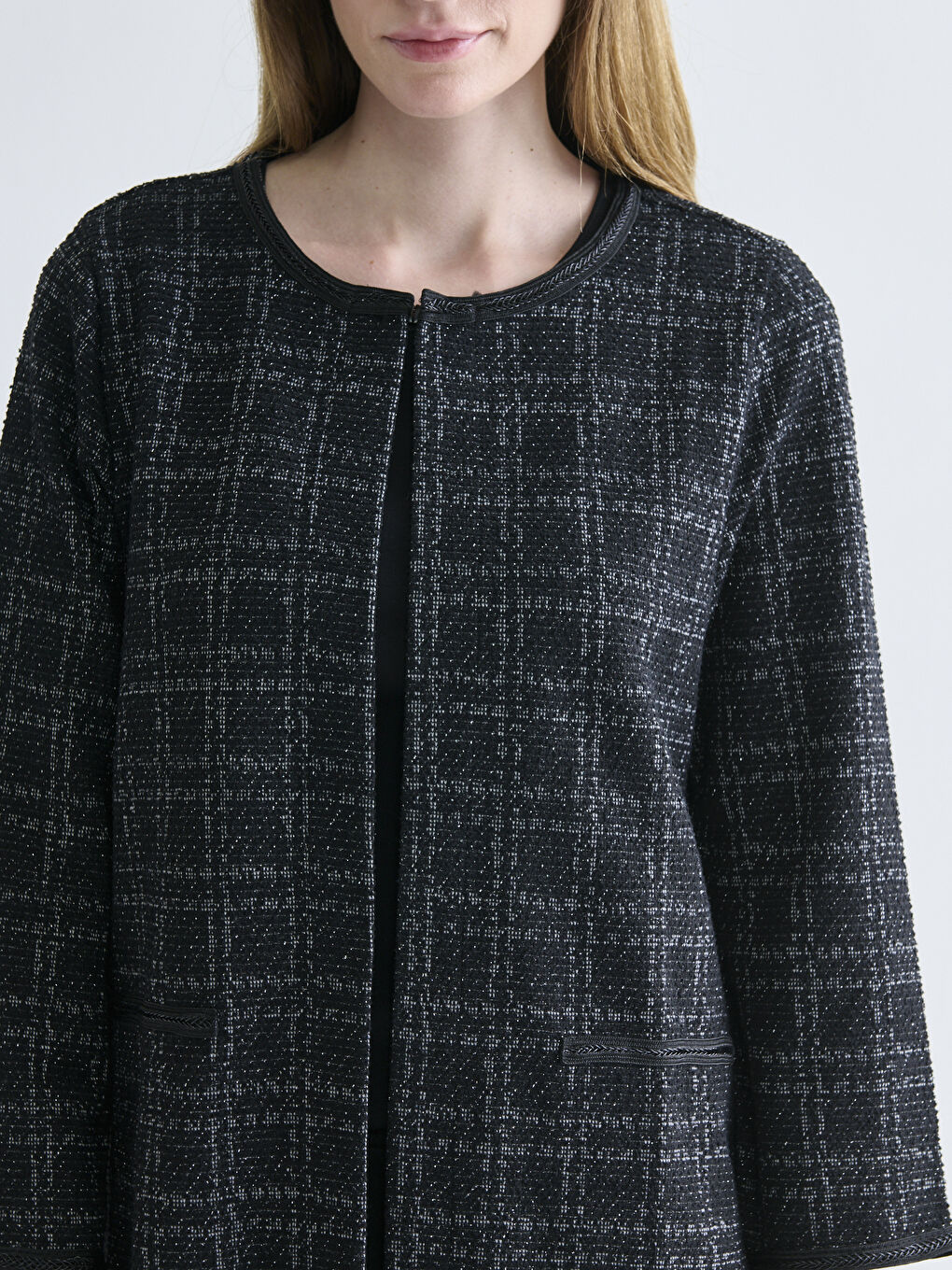 Žena CRNA Kardigan-2