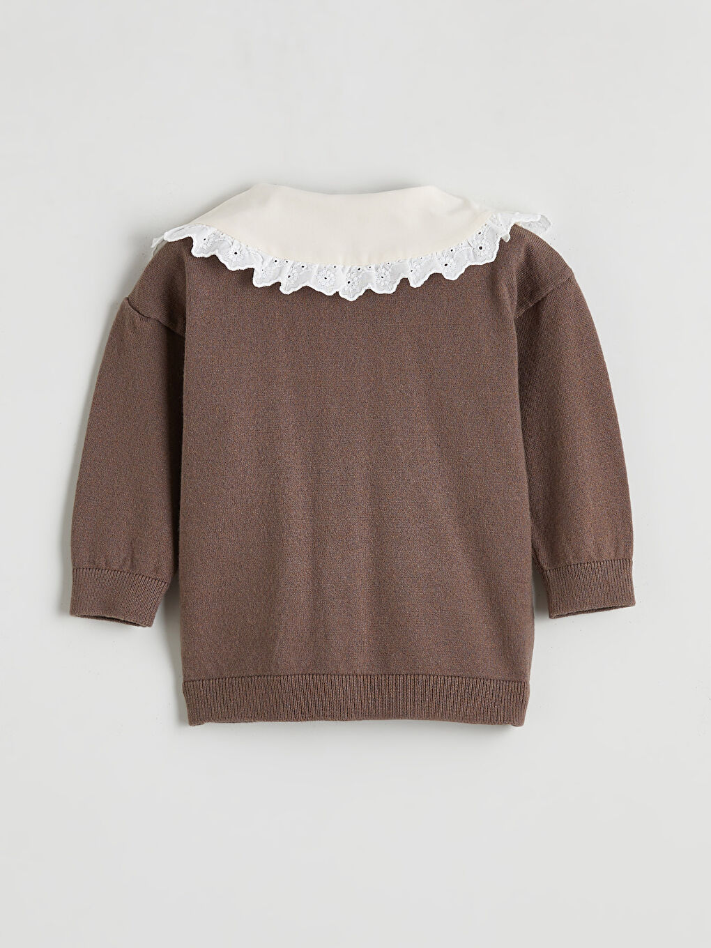 Pembe Bebe Yaka Kız Bebek Hırka ve Tayt-2