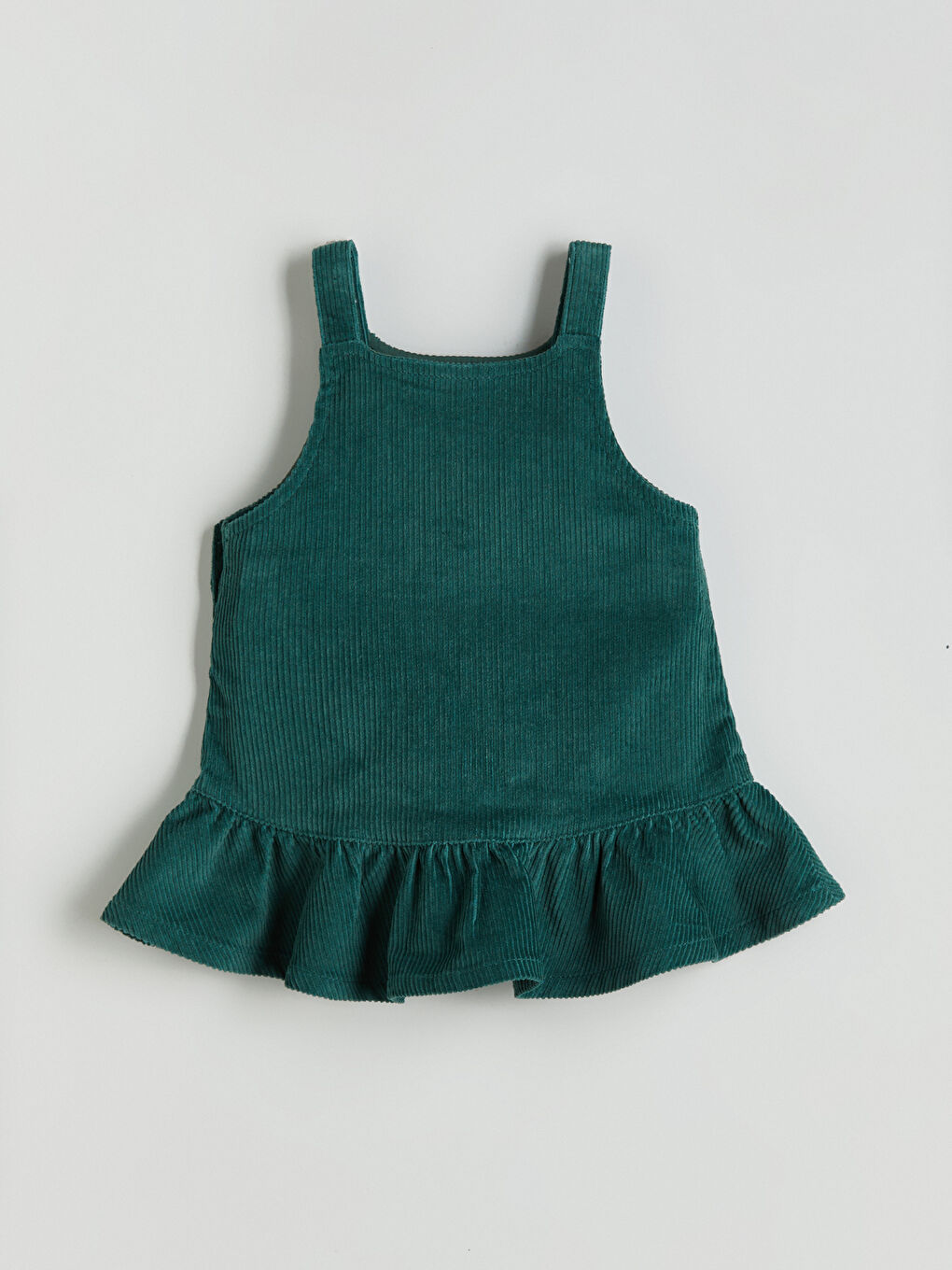 Yeşil Desenli Kız Bebek Salopet Etek-1