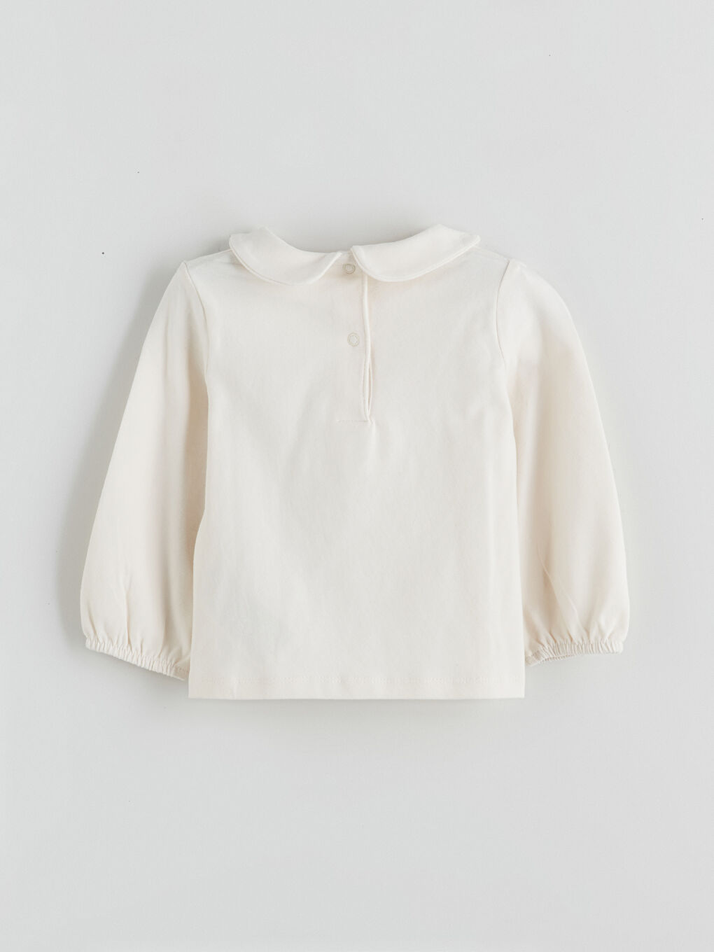 Ekru Bebe Yaka Kız Bebek Sweatshirt-1