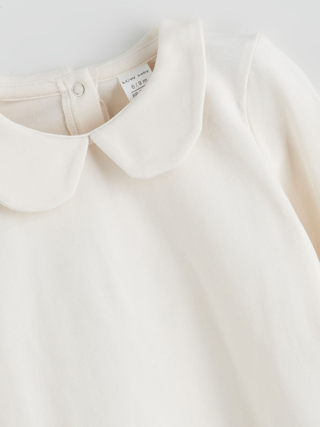 Ekru Bebe Yaka Kız Bebek Sweatshirt-2
