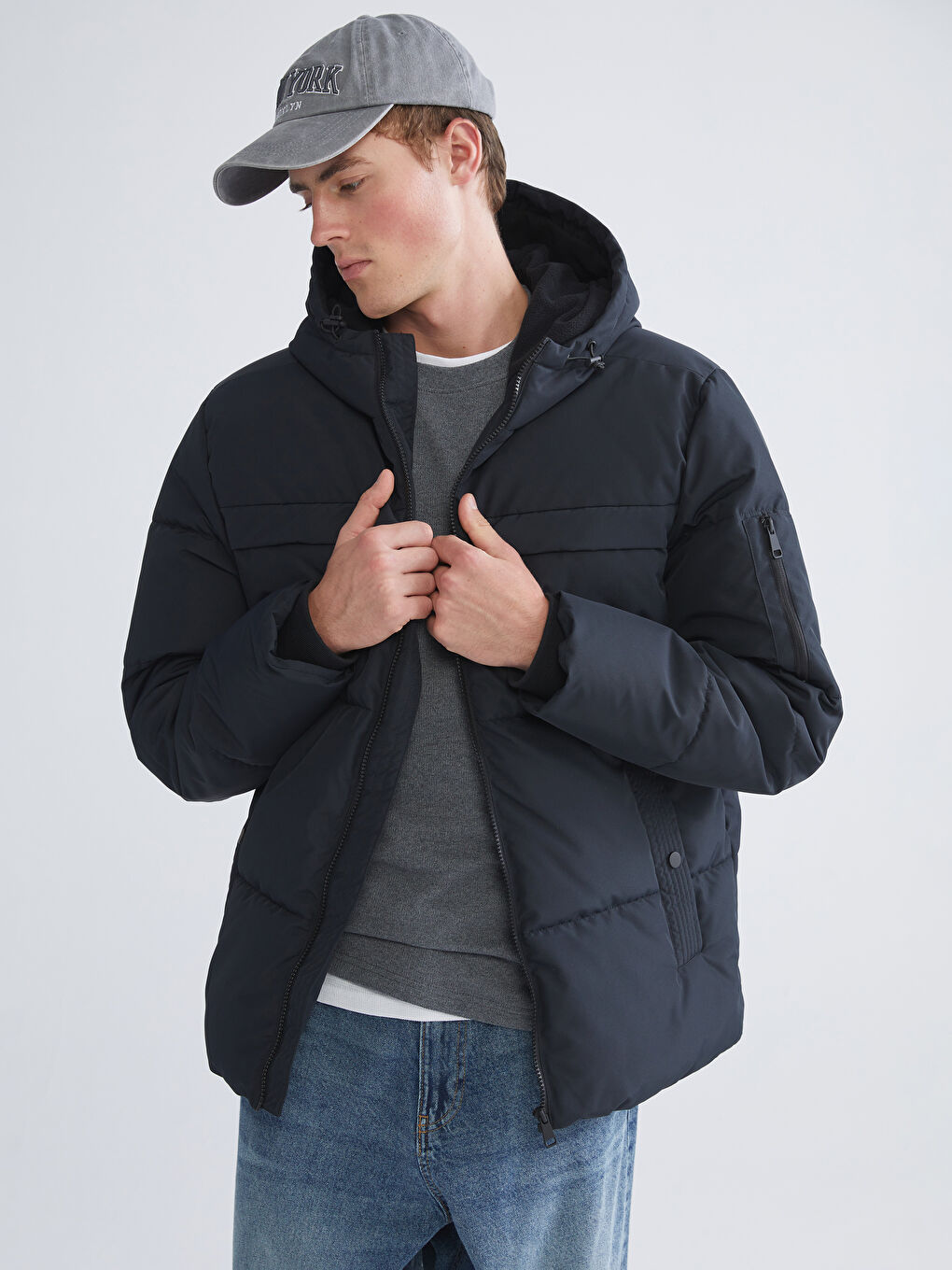 Standard Fit Hooded Men's Coat