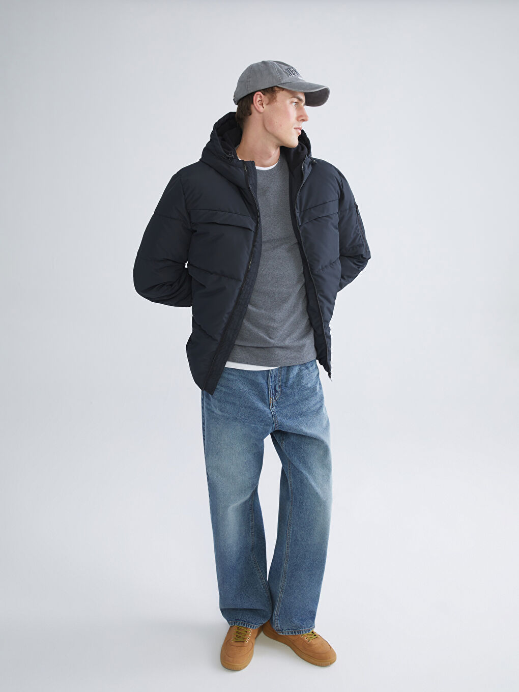 Standard Fit Hooded Men's Coat-1