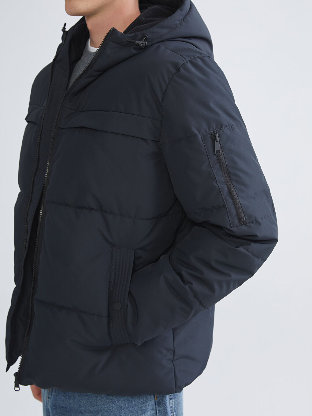 Standard Fit Hooded Men's Coat-2