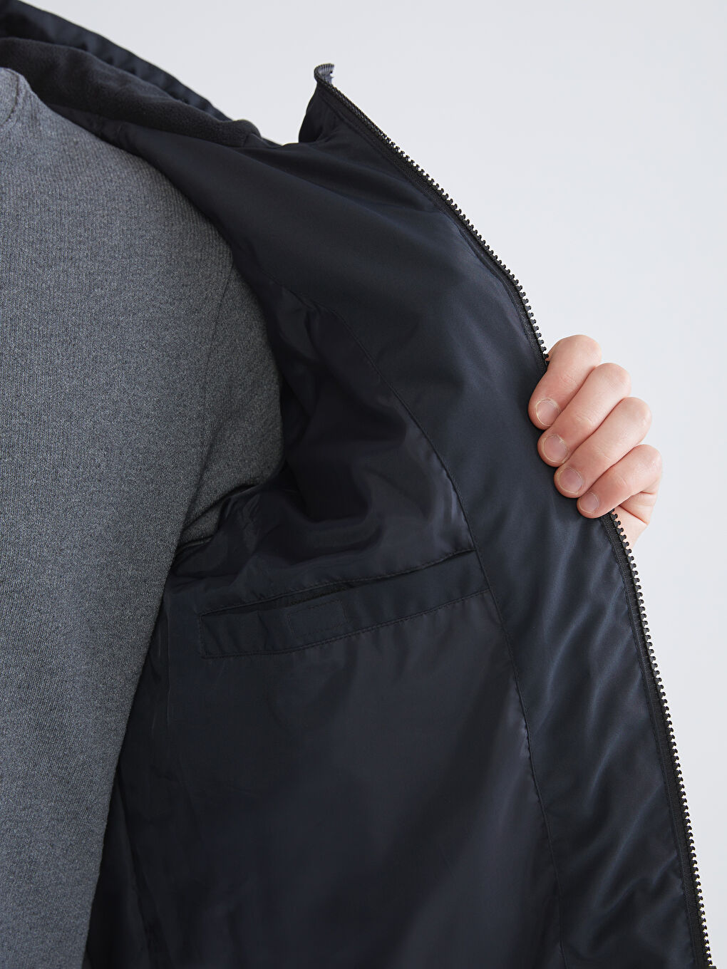 Standard Fit Hooded Men's Coat-3