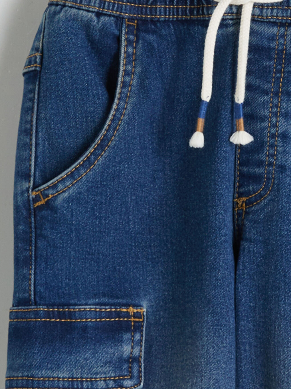 Elasticated Waist Boys' Cargo Jeans-2