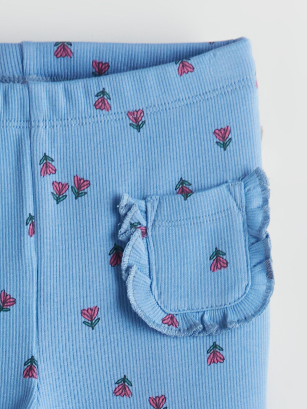 Elasticated Waist Floral Girls' Leggings-1