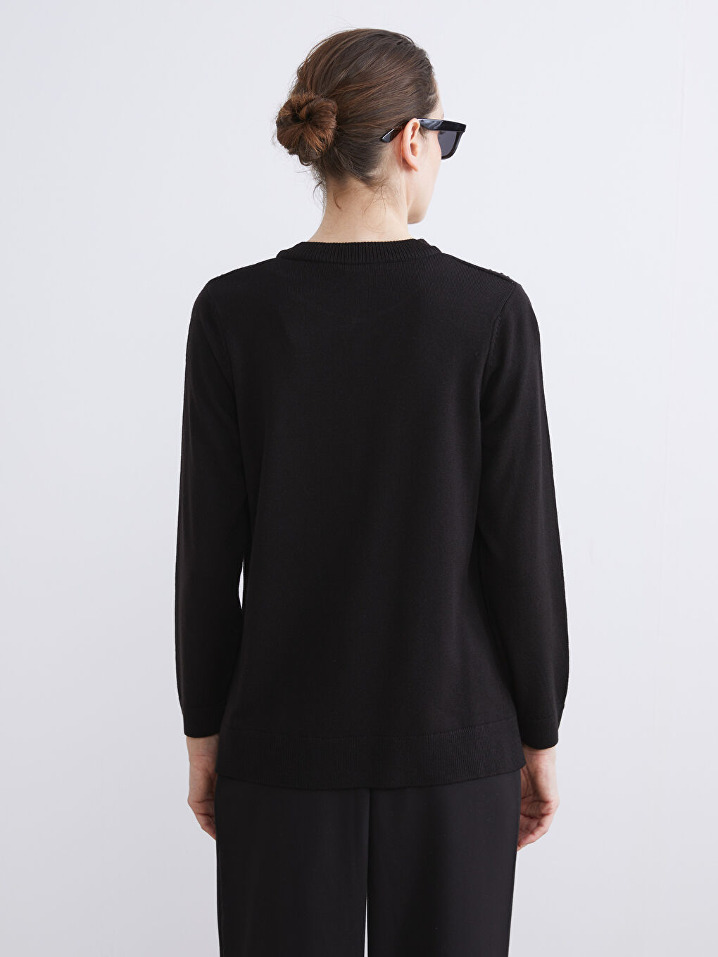 Okrugli izrez Ukrašeno cirkonima Ženski Trikotažni Kardigan-3