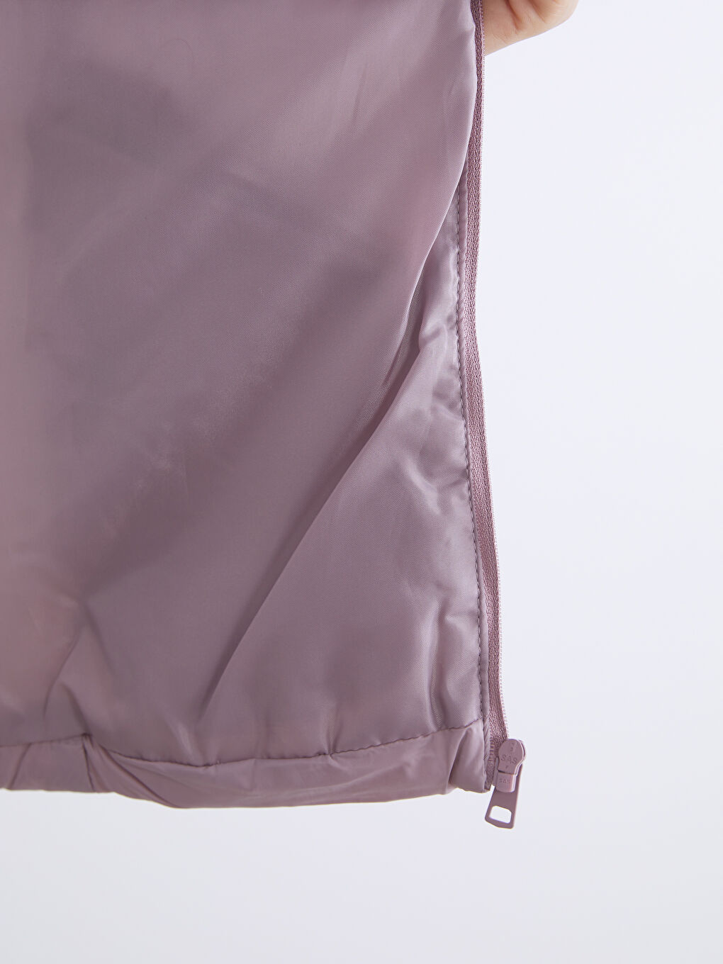 Mürdüm Dik Yaka Kadın Şişme Mont-3