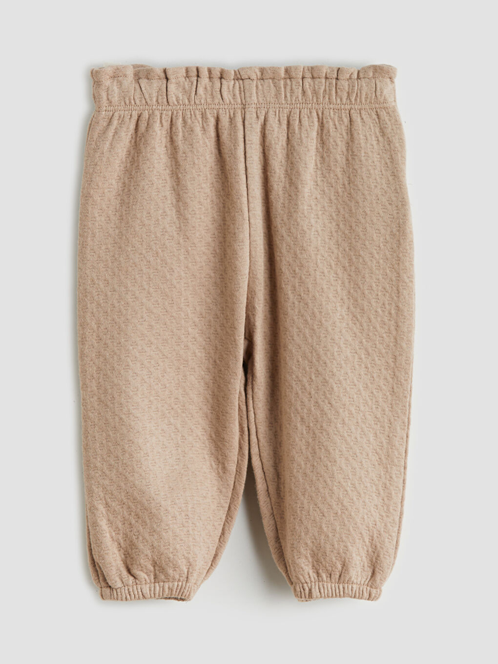 Kahverengi Kız Bebek Dokulu Jogger Eşofman Altı