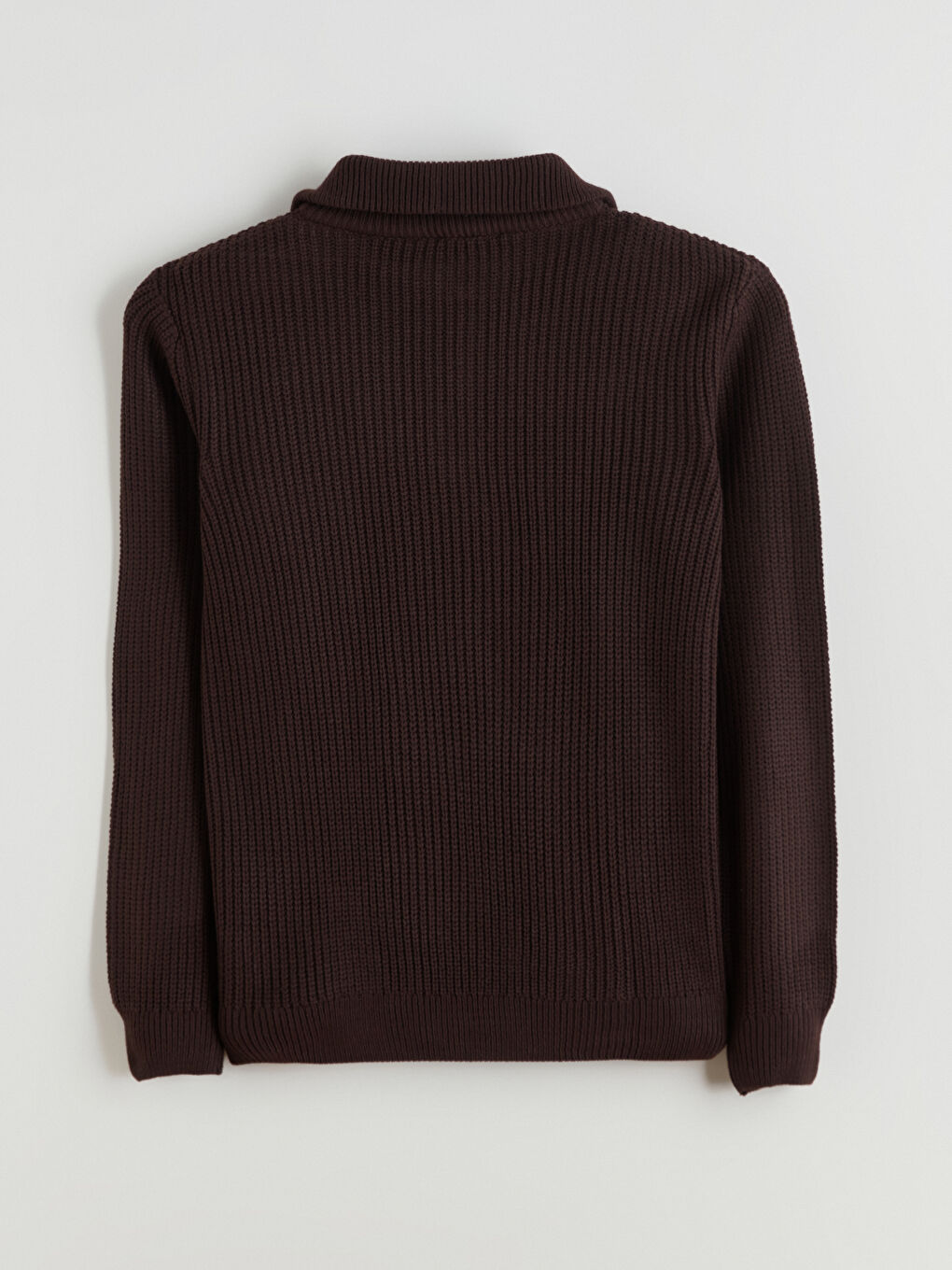 Zippered Funnel Neck Men's Knit Sweater-7