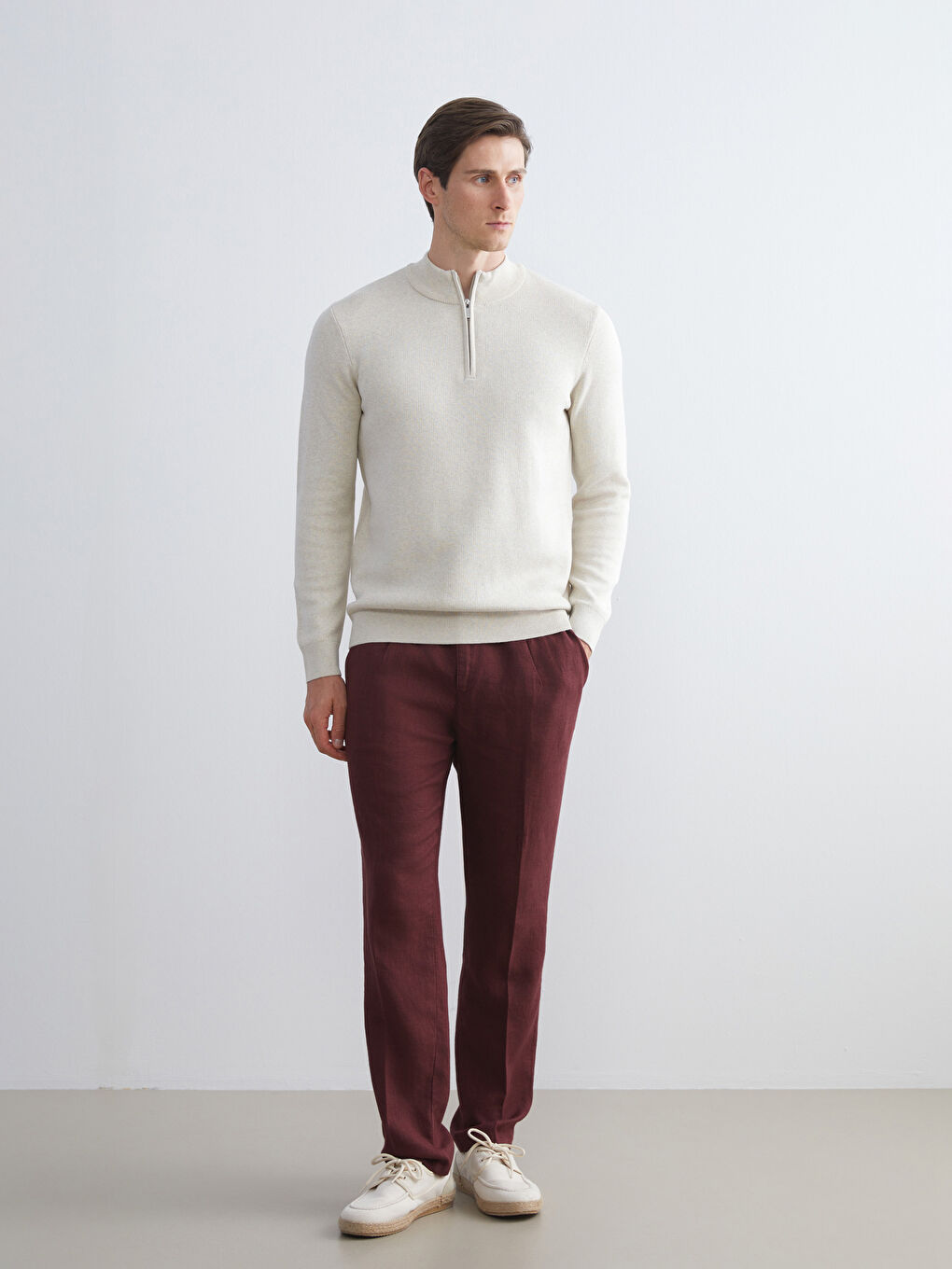 ძაბრისებრი საყელო მამაკაცებისთვის ტრიკოტაჟი სვიტერი-1