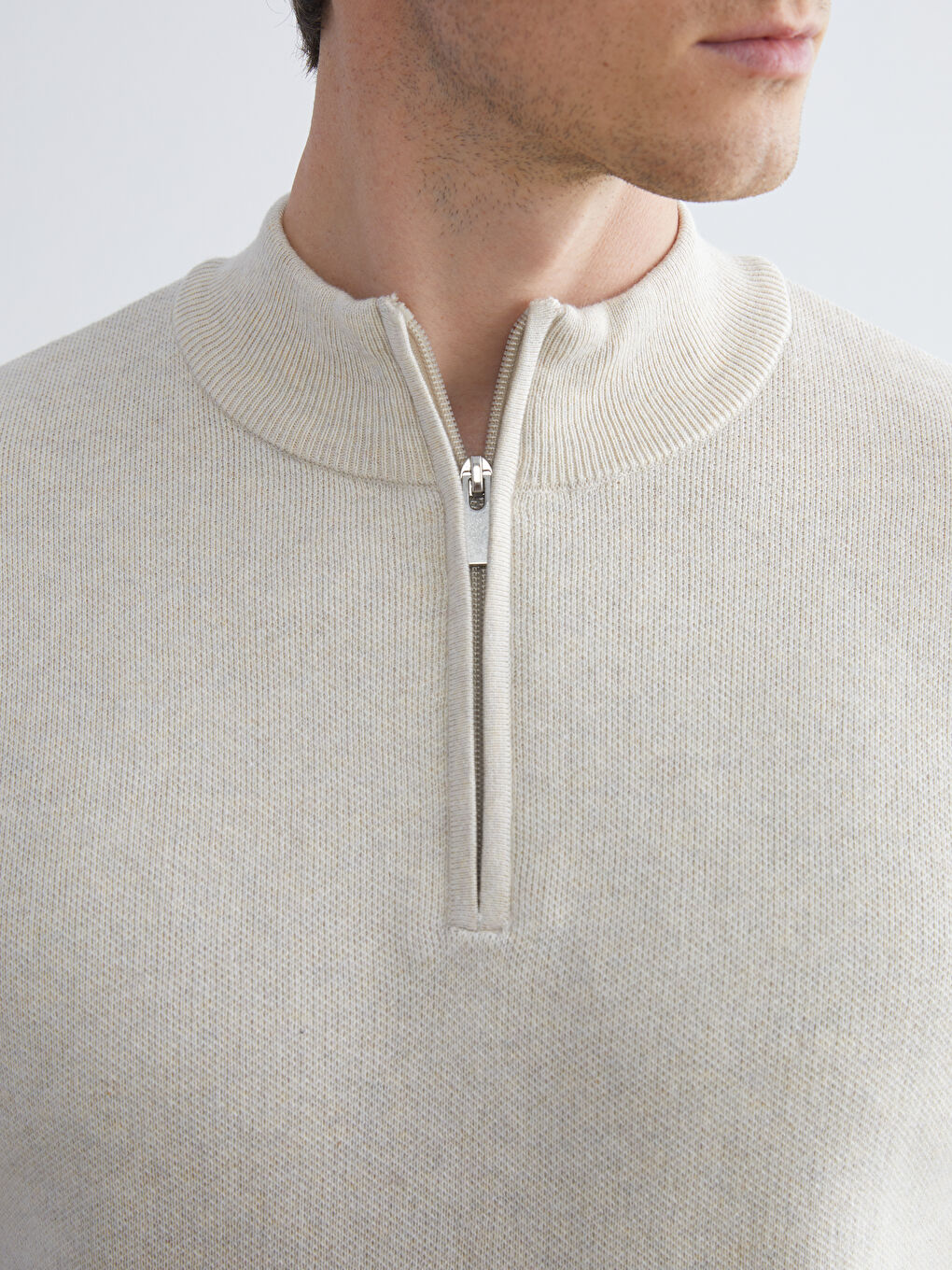 ძაბრისებრი საყელო მამაკაცებისთვის ტრიკოტაჟი სვიტერი-2