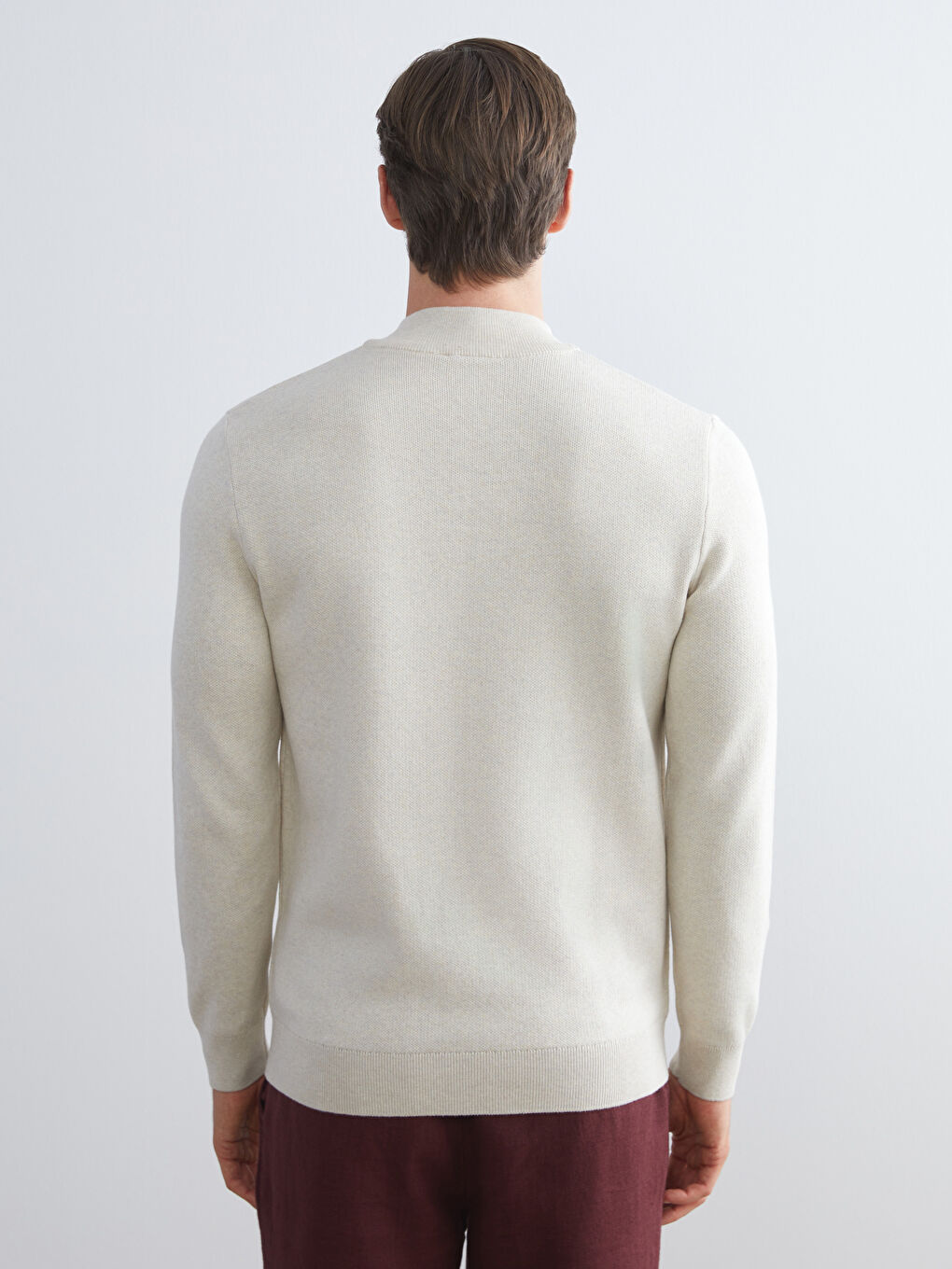 ძაბრისებრი საყელო მამაკაცებისთვის ტრიკოტაჟი სვიტერი-3