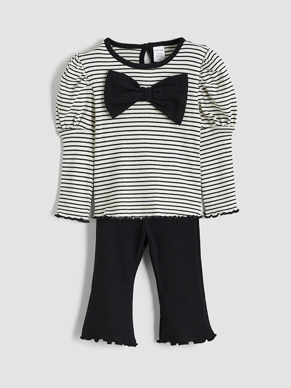 ჩვილი გოგონა შავი კომპლექტი