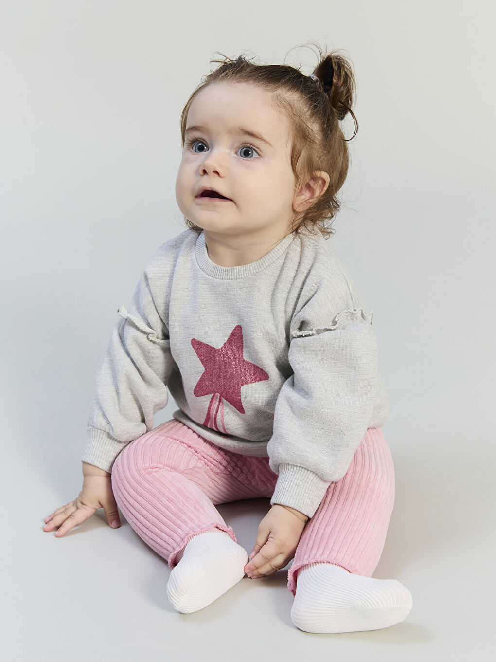 Малышки девочки Серый Комплект-1