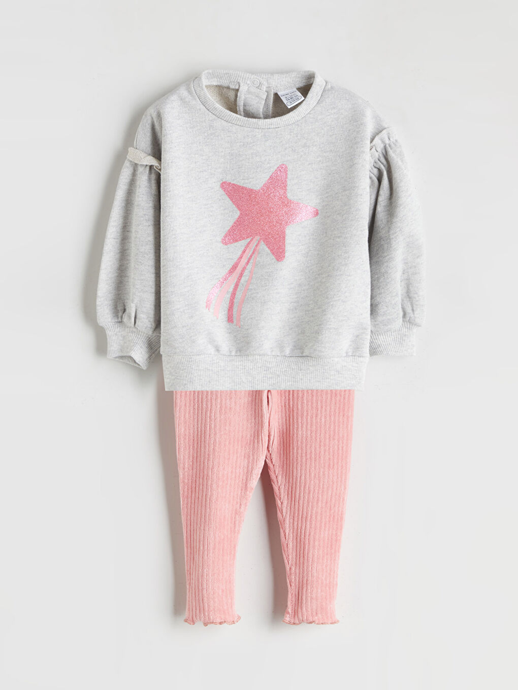 Star Print Baby Girls' Sweatshirt and Leggings