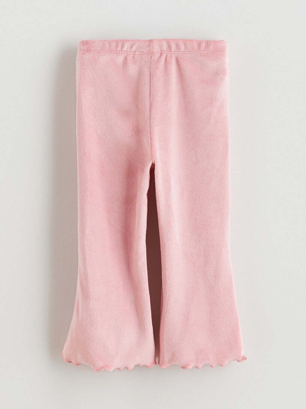 Pembe Beli Lastikli Basic Kız Bebek Tayt Pantolon-1