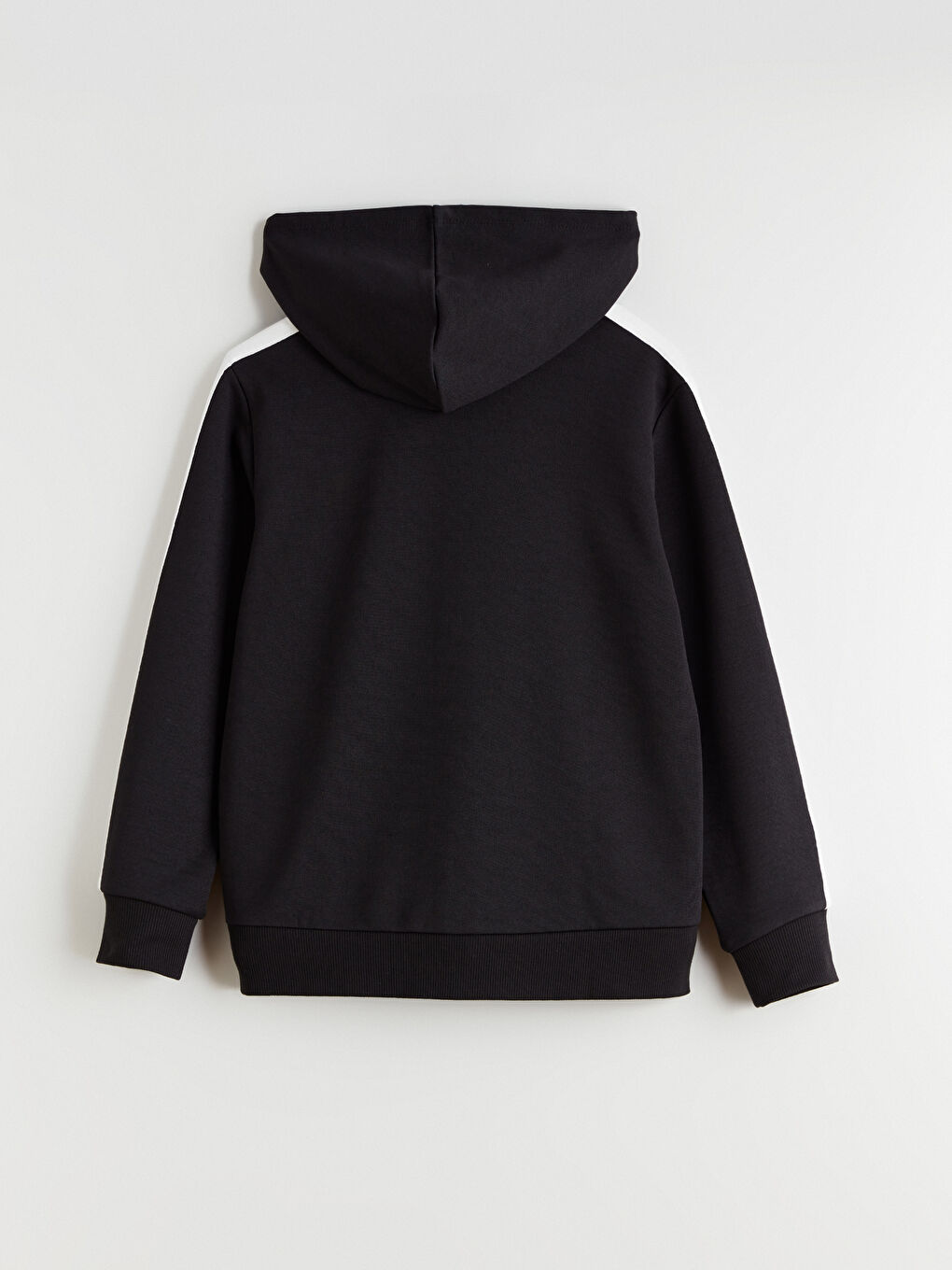 Siyah Kapüşonlu Kız Çocuk Fermuarlı Sweatshirt-2