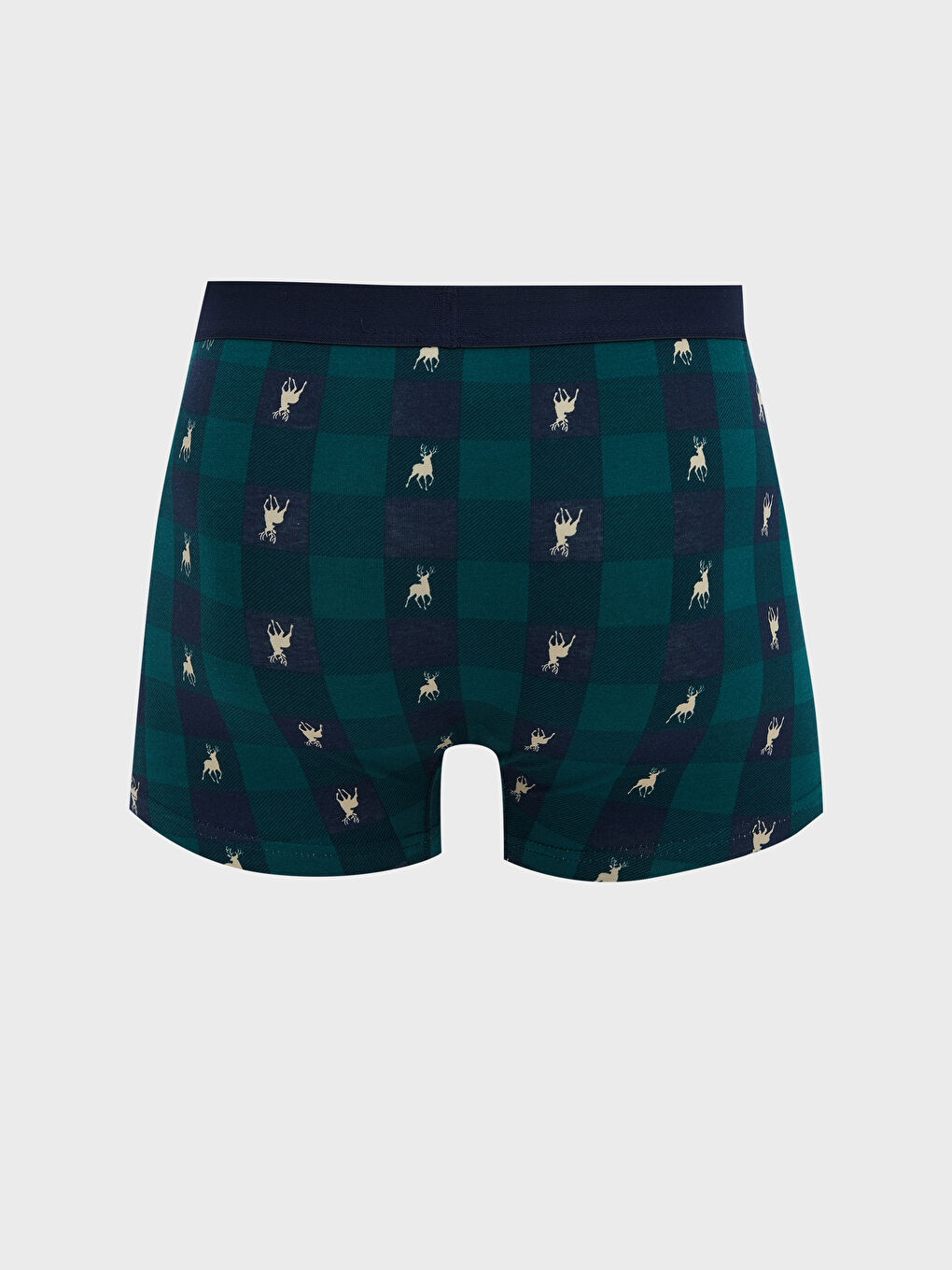 Yeşil Standart Kalıp Pamuklu Esnek Erkek Boxer-1