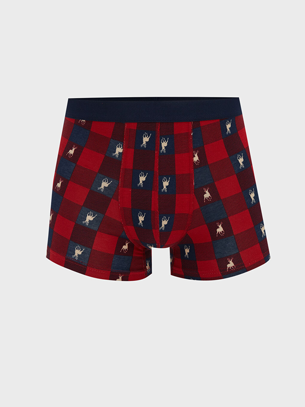 Kırmızı Standart Kalıp Pamuklu Esnek Erkek Boxer