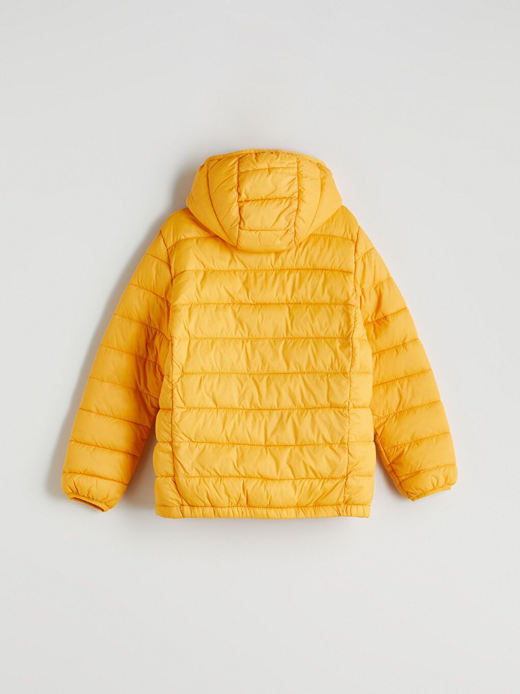 Turuncu Kapüşonlu Erkek Çocuk Şişme Mont-2