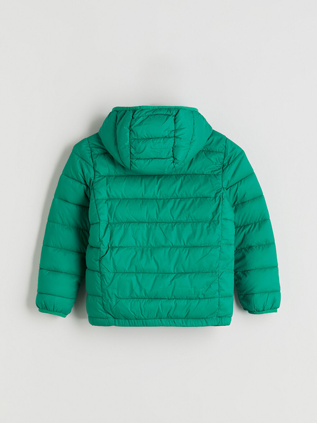Yeşil Kapüşonlu Erkek Çocuk Şişme Mont-3