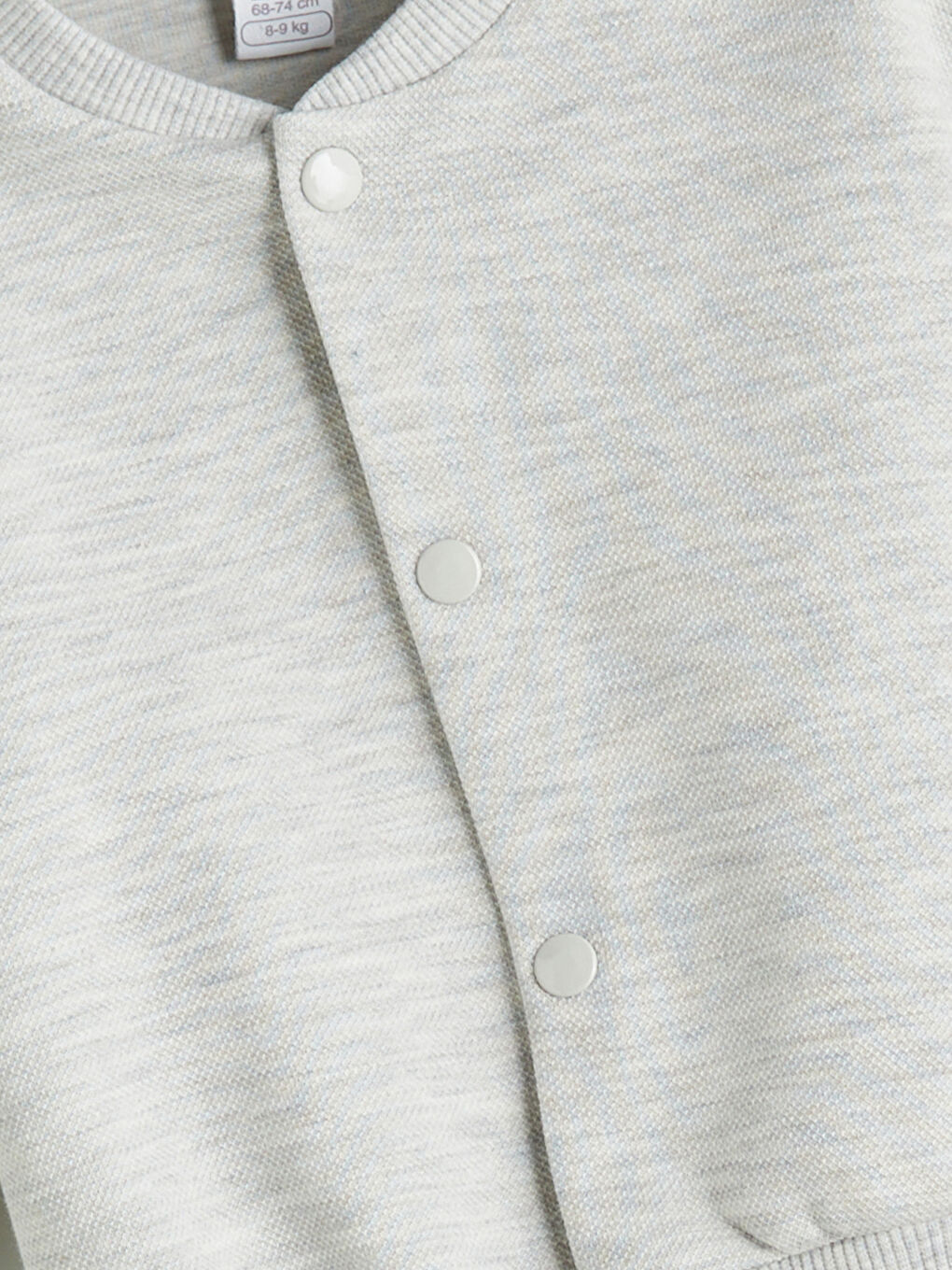 Beyaz Bisiklet Yaka Erkek Bebek Hırka-2