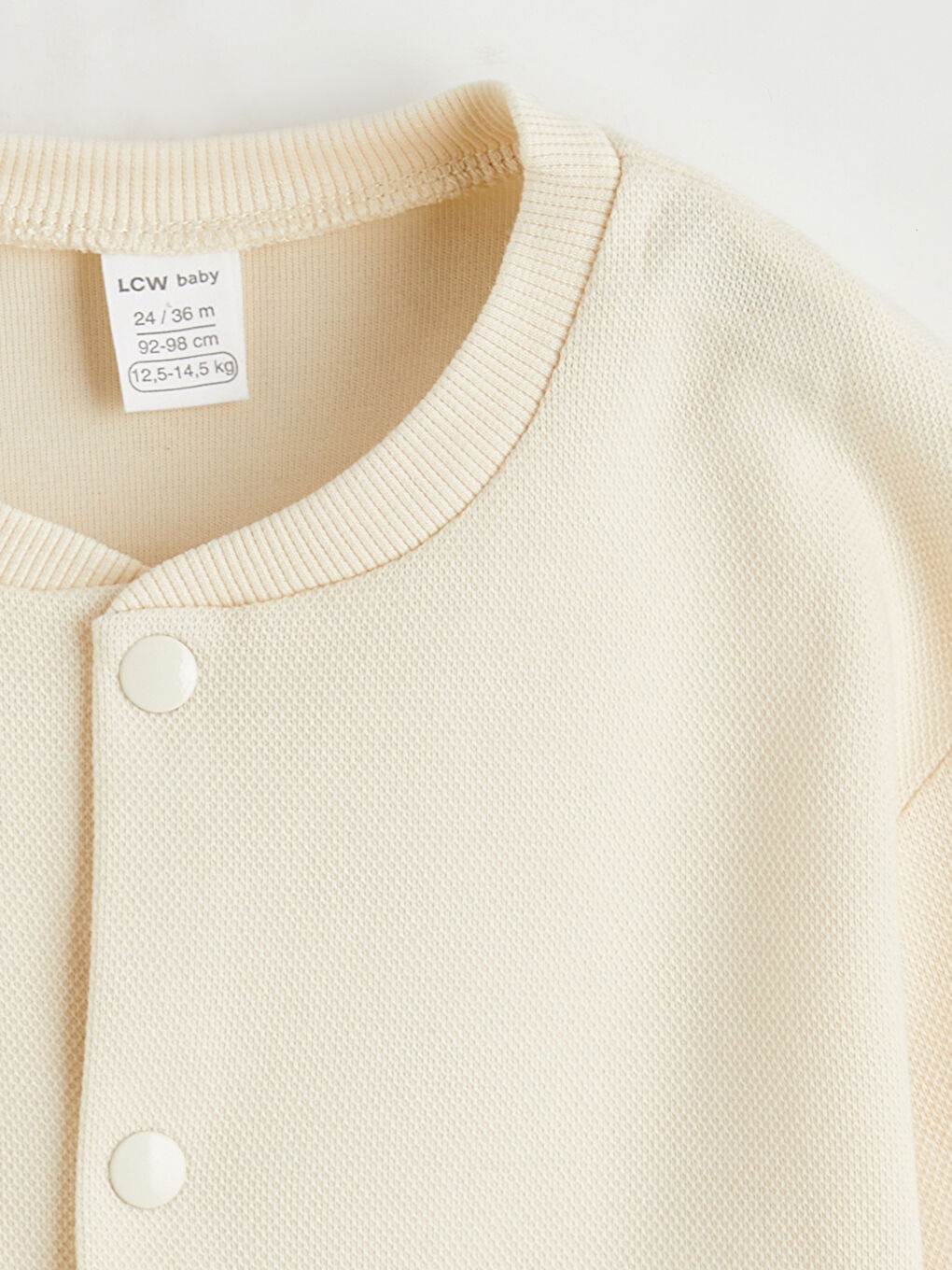 Bej Bisiklet Yaka Erkek Bebek Hırka-2