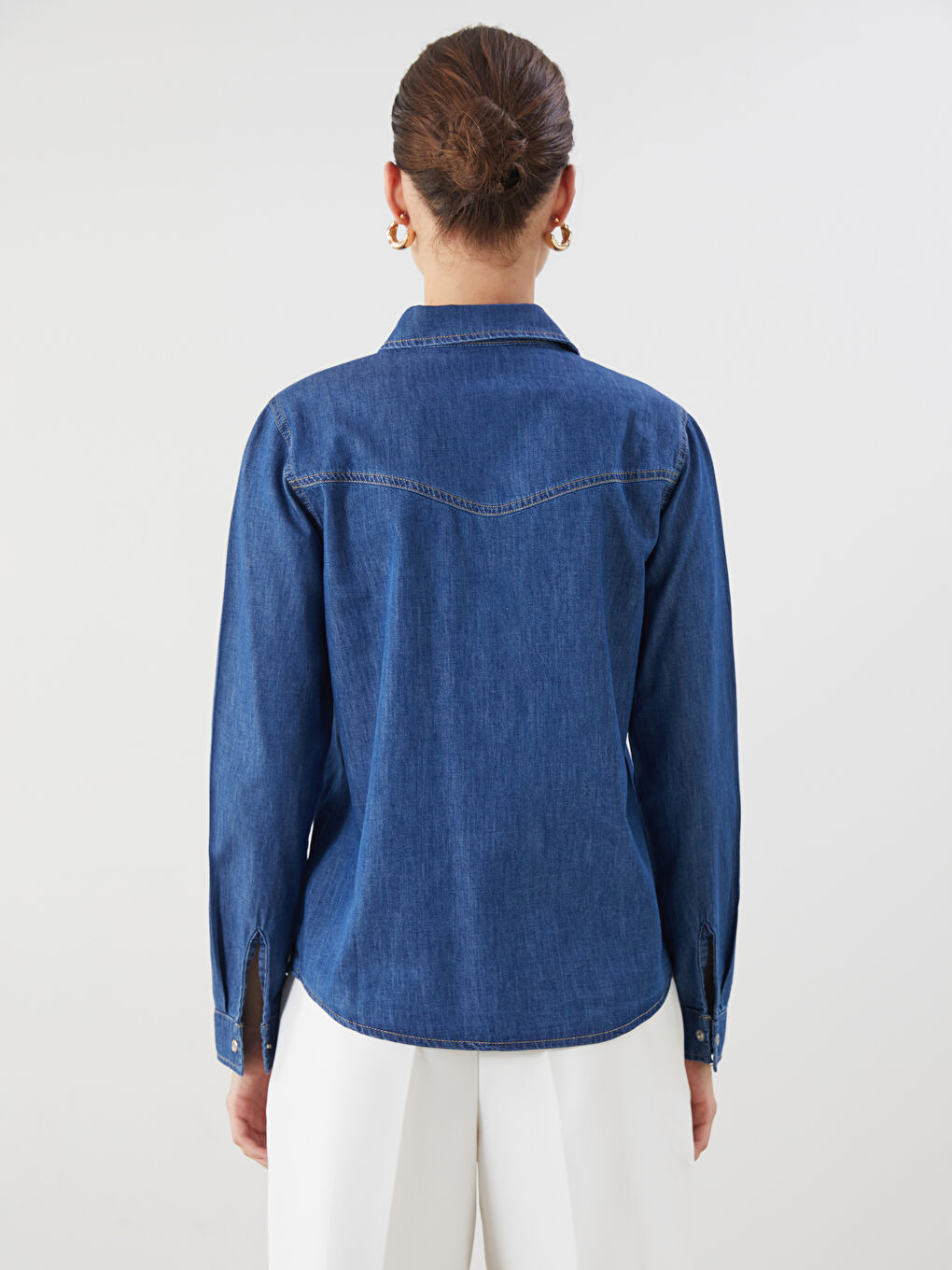 LCW ECO Regular Fit Women's Denim Shirt -W5FD62Z8-309