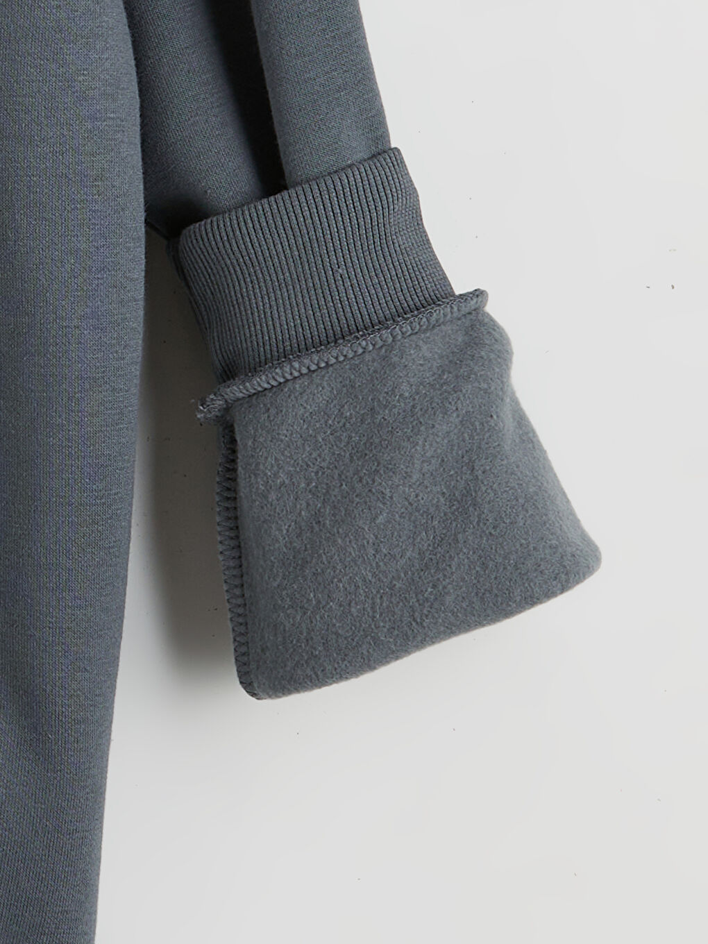 Gri Baskılı Erkek Çocuk Kalın Sweatshirt-1