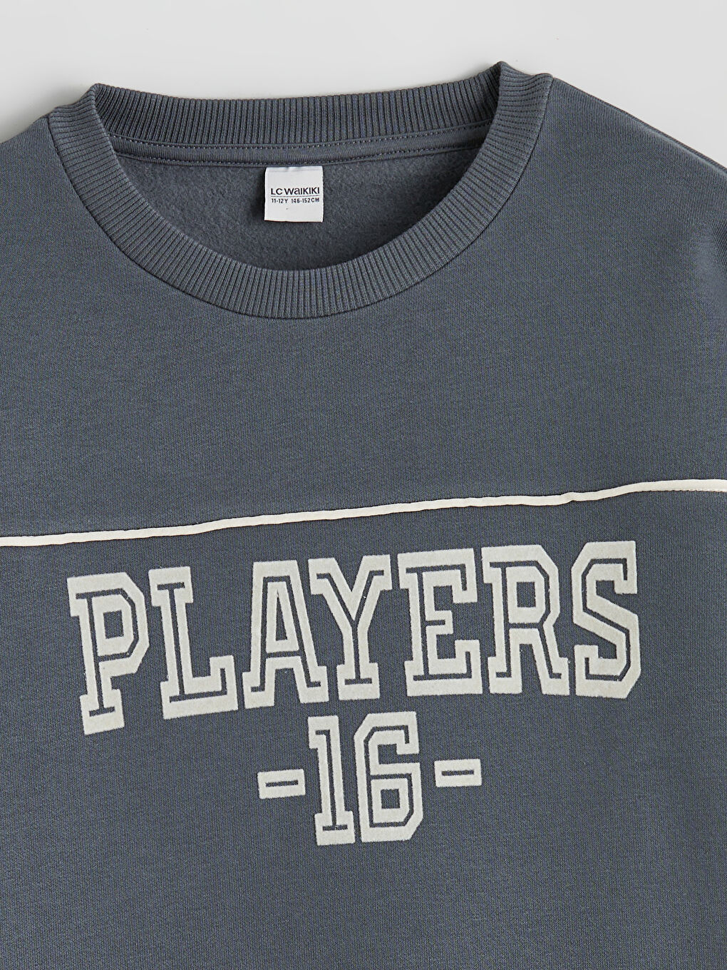 Gri Baskılı Erkek Çocuk Kalın Sweatshirt-2