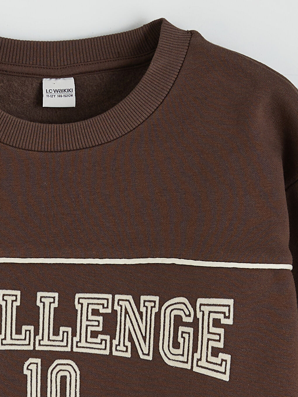 Kahverengi Baskılı Erkek Çocuk Kalın Sweatshirt-3