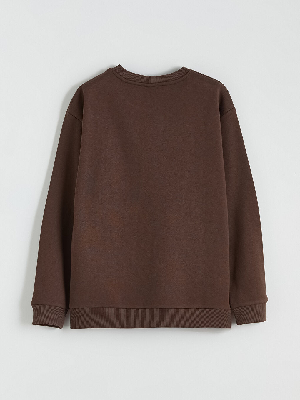 Kahverengi Baskılı Erkek Çocuk Kalın Sweatshirt-5