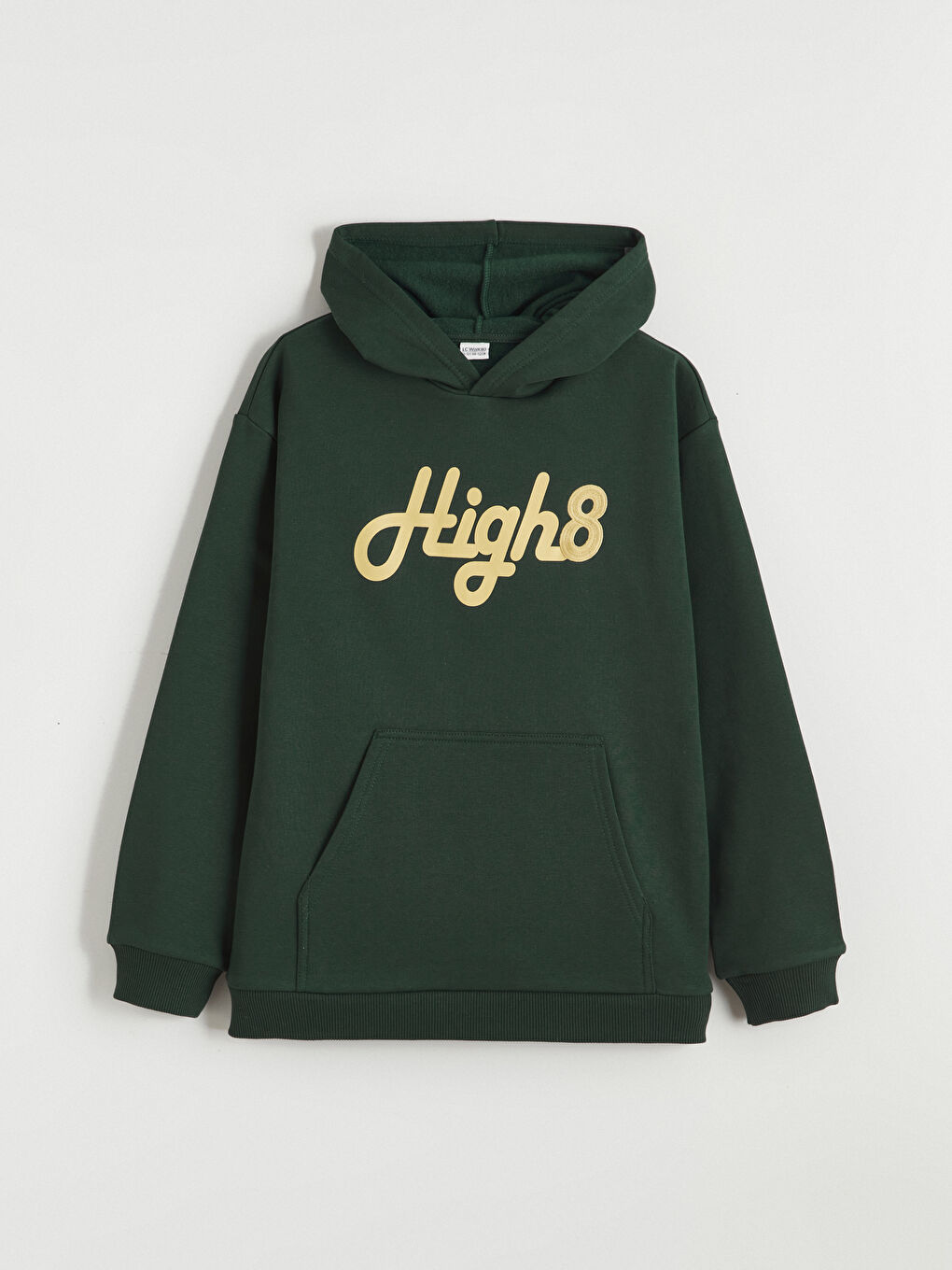 Yeşil Kapüşonlu Erkek Çocuk Kalın Sweatshirt