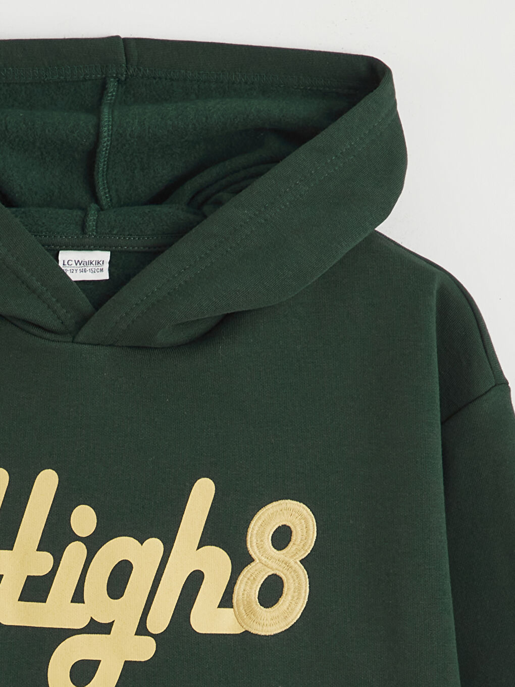 Yeşil Kapüşonlu Erkek Çocuk Kalın Sweatshirt-1