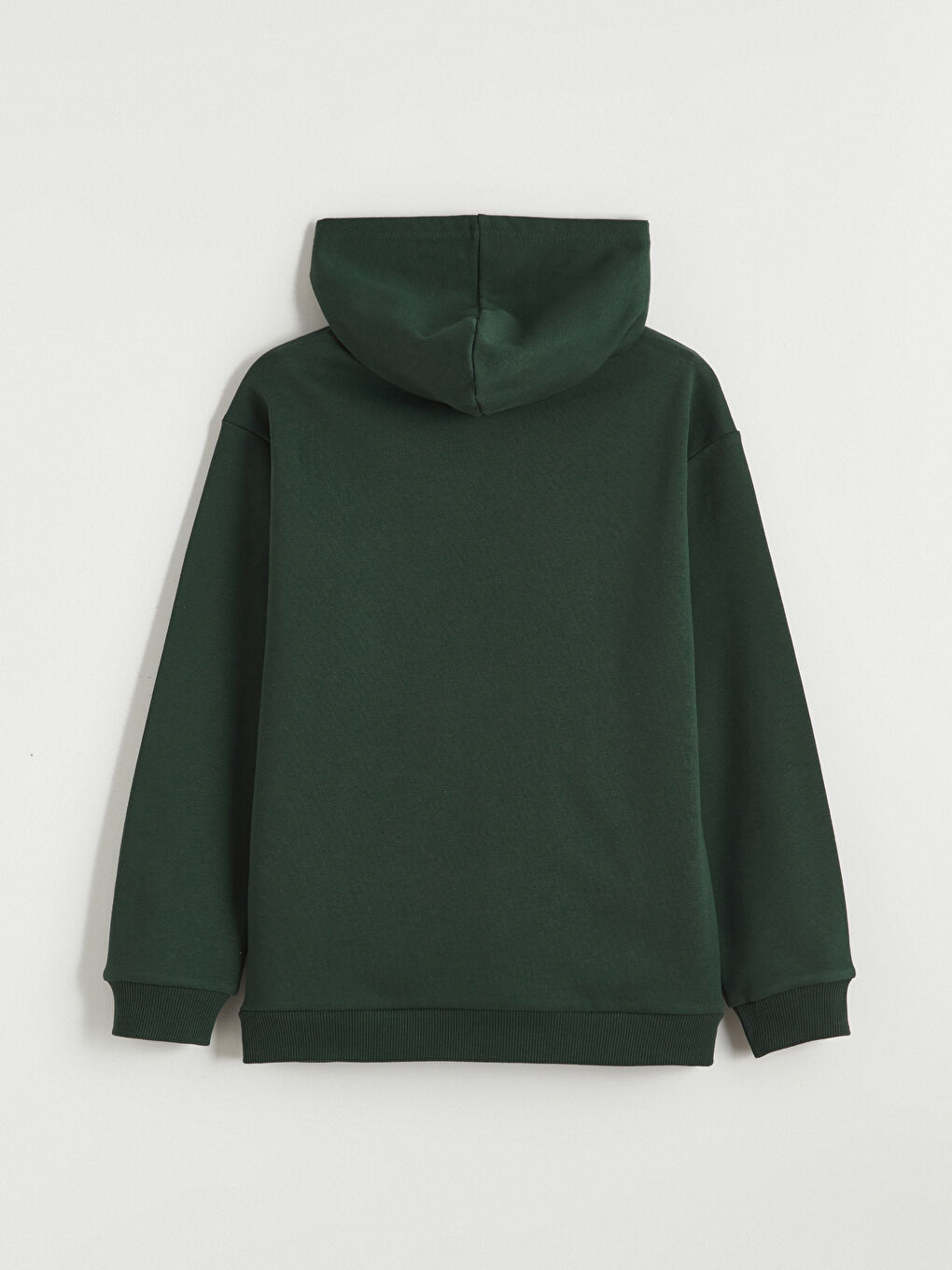 Yeşil Kapüşonlu Erkek Çocuk Kalın Sweatshirt-3