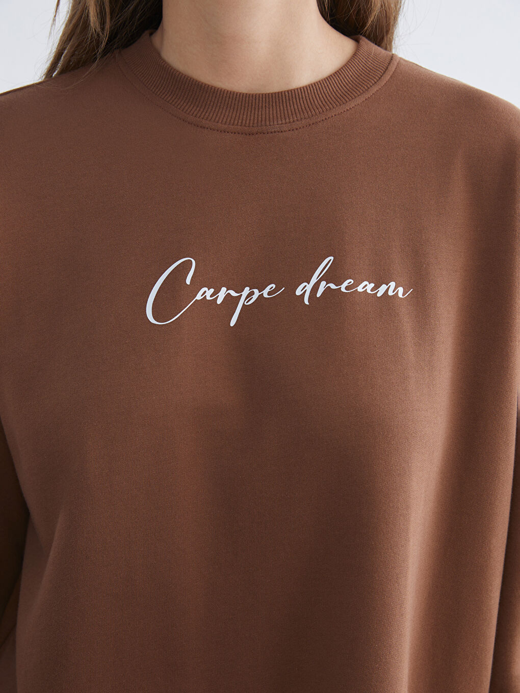 Woman BROWN Sweatshirt Tunic-2